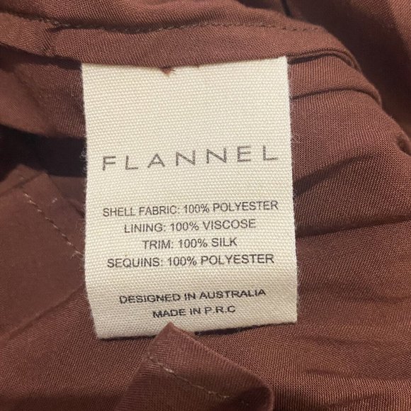 Flannel Designer Size 0 AU 6 Pisces Copper Sequin Pleated Maxi Skirt New RRP$410 - Picture 9 of 10